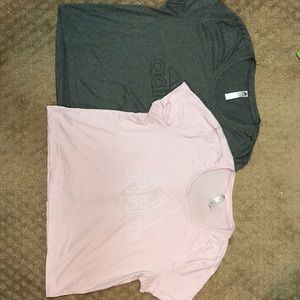 Two adidas crop sport tops